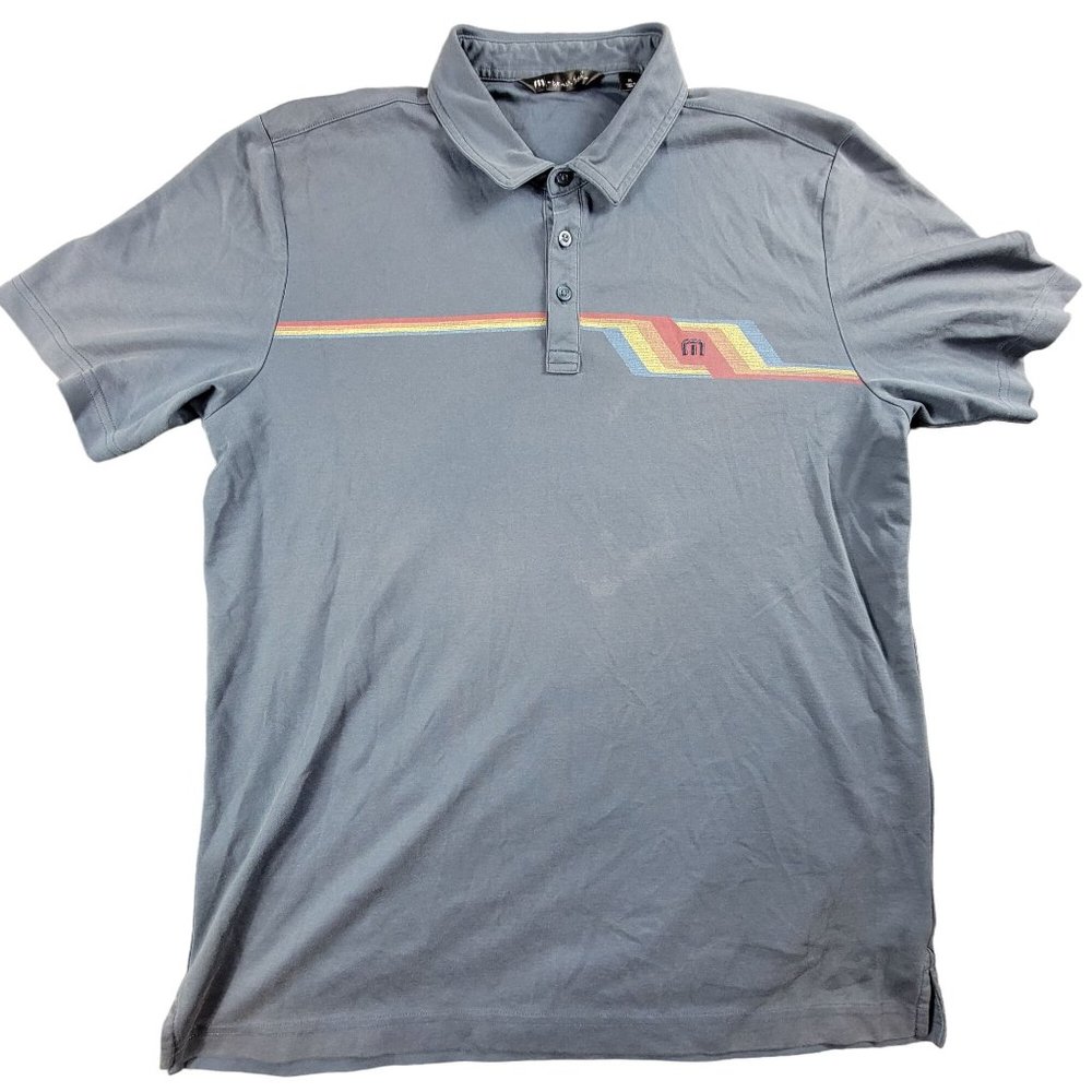 Travis Mathew BYOB Polo Mens XL Gray Short Sleeve Shirt Casual Comfort Outdoors